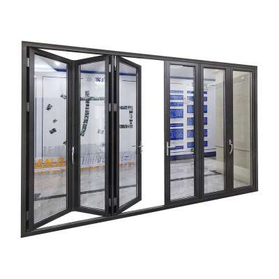 Bulk order good price exterior bi folding door for patio aluminum glass folding door